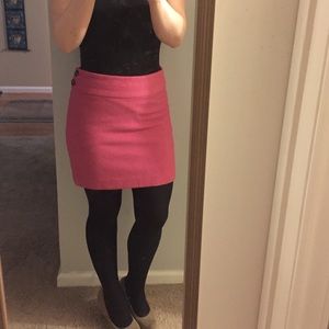 Hot pink mini skirt
